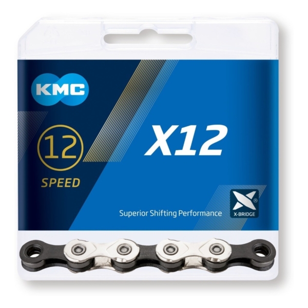 Cadena KMC X12 Silver Black