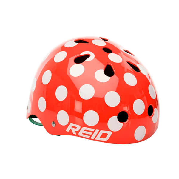 Casco Infantil Rojo con lunares